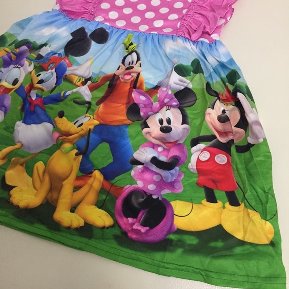 Minnie Mickey Mouse Cute Pink Dress - Picture 5 of 6